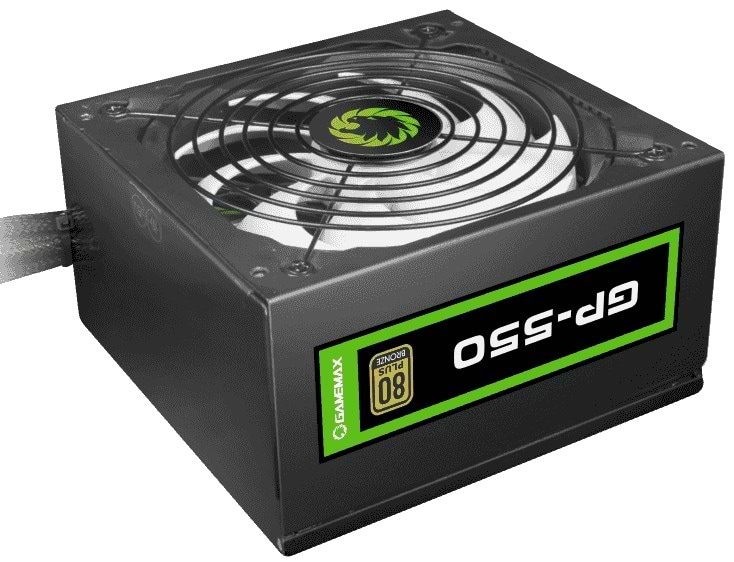 Блок питания для ПК Gamemax ATX 550W APFC 14см вент,80+ (GP-550)