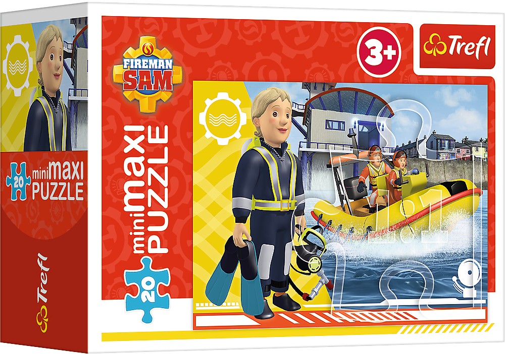 Пазли (3-4 роки) Trefl "Човен" / Пожежник Сем / (56030)(Міні - Максі)(21114) - Фото 1