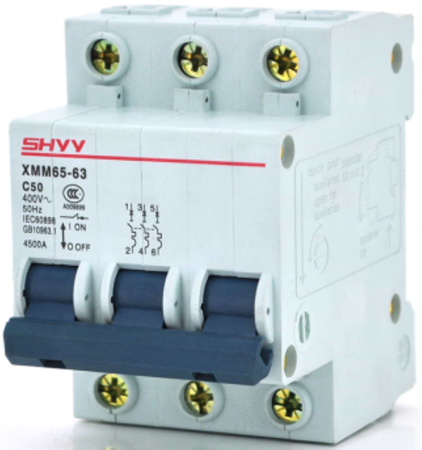 Релейний вимикач SHYY XMM65-63 3P C50, 400V