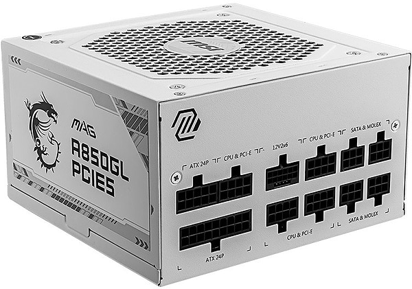 Фото - Блок питания для ПК MSI MAG A850GL PCIE5 WHITE