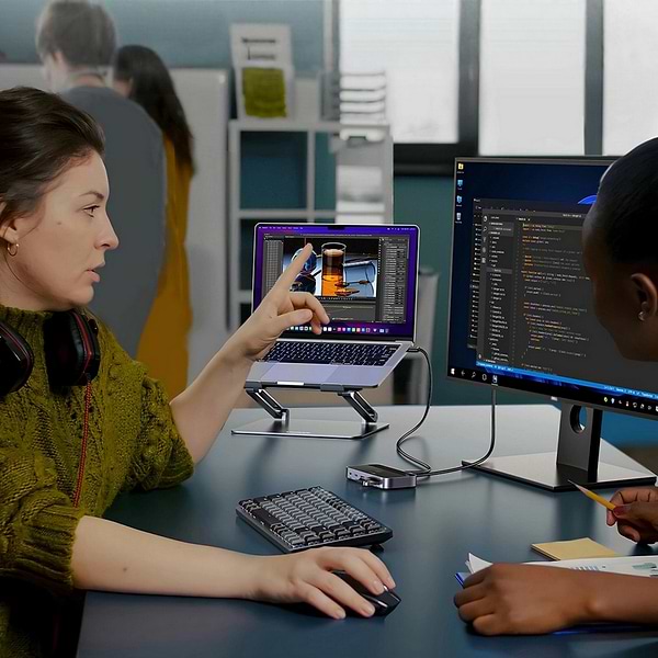 Фото - Хаб USB UGREEN CM662 USB 3.0 Sharing Switch 2 In 4 Out Black (15705)