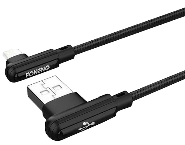 Фото - Перехідник Foneng X70 90-degree Angle Gaming Cable (3A) USB - USB-C 1м Black (X70-CA-DAG-TC)