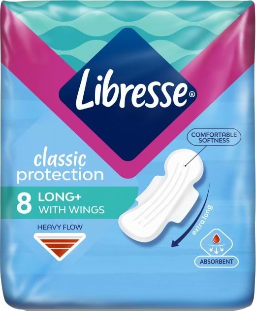 Прокладки гігієнічні Libresse Classic Protection Long 8 шт. (7322541233512) - Фото 1