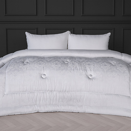 Ковдра демісезонна двоспальна MirSon 172x205 см Евкаліпт №1573 Ferrero White (2200011173672)