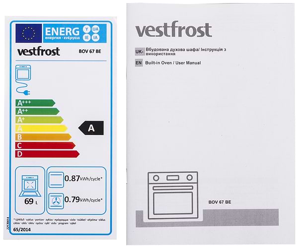 Фото - Духова шафа електрична Vestfrost BOV67BE