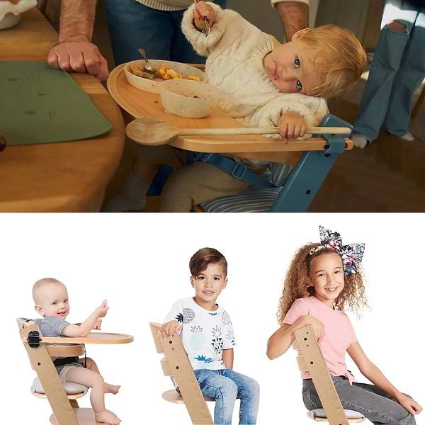 Фото - Стільчик для годування класичний Kinderkraft Enock Nordic Breeze (KHENOC00NOR0000)