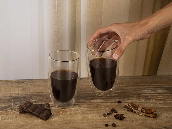 Фото - Набір склянок з подвійними стінками Ardesto 450 мл 2 шт. (AR2645G)