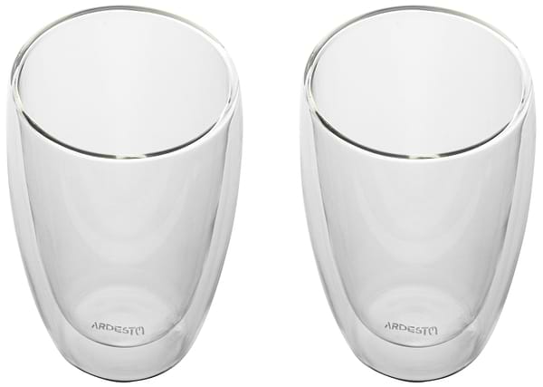 Фото - Набір склянок з подвійними стінками Ardesto 450 мл 2 шт. (AR2645G)