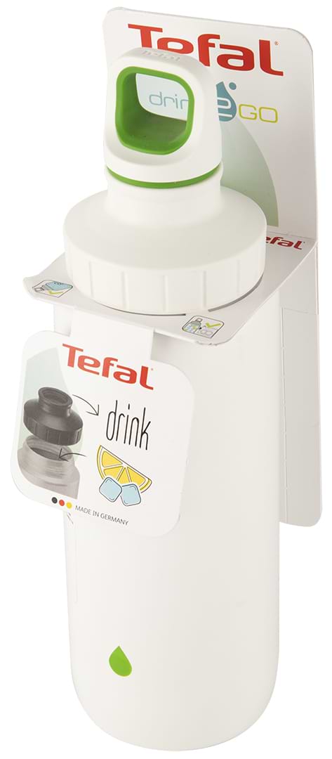Фото - Бутылка для воды Tefal K3194412 Drink2go Light Steel 0,6 л White/Green