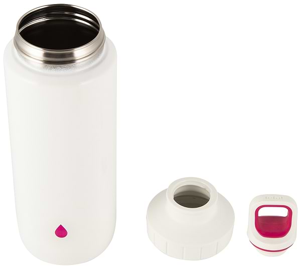 Фото - Бутылка для воды Tefal K3194512 Drink2go Light Steel 0,6 л White/Pink