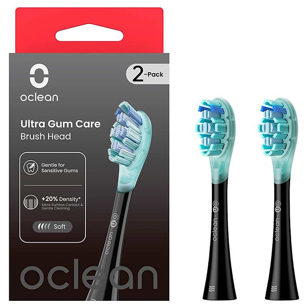 Фото - Насадка для зубной щетки Oclean UG02 B02 Ultra Gum Care Brush Black 2 шт. (6970810553567)