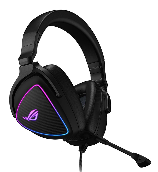 Фото - Гарнітура дротова ігрова Asus ROG Delta S USB RGB Black (90YH02K0-B2UA00)