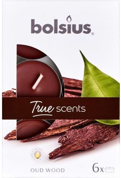 Свічка чайна Bolsiusароматична 6шт Агарове дерево (941570)