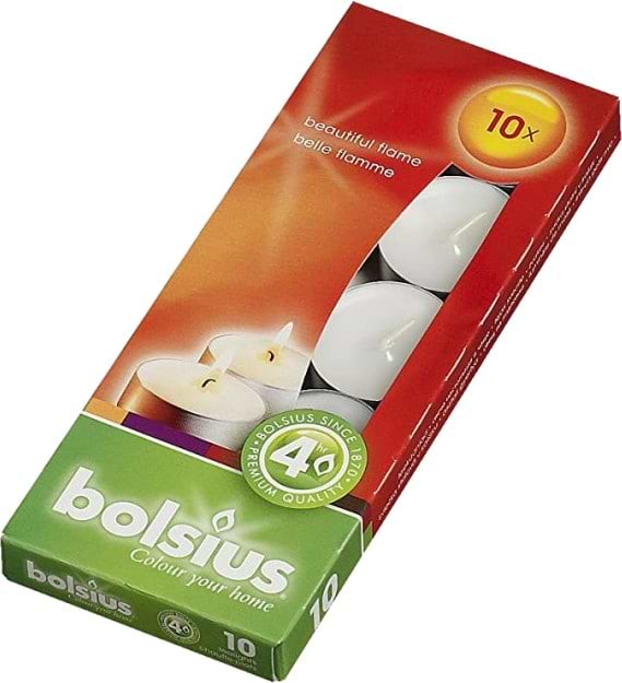 Фото - Свеча чайная Bolsius 4 часа, 10шт (306700)