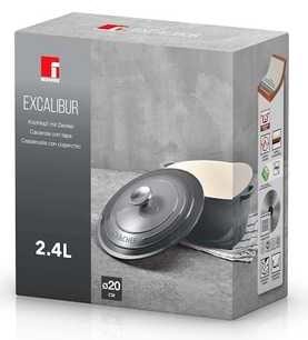 Фото - Кастрюля Bergner Excalibur 20 см (BG-36100-GY)