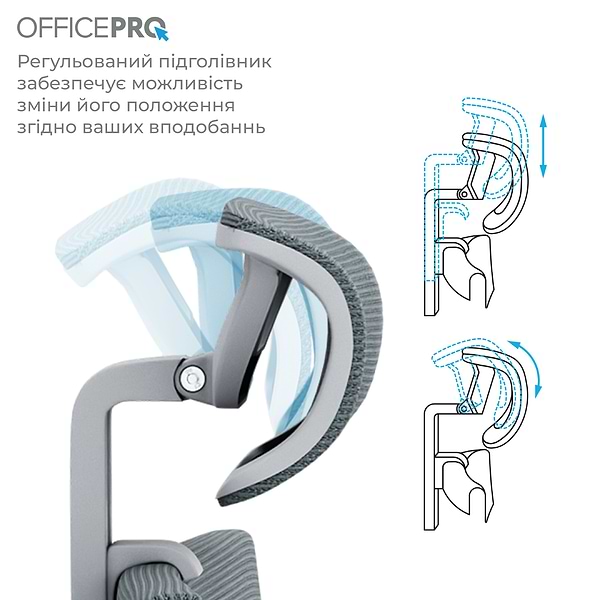 Фото - Крісло офісне OfficePro Elegant (OC600-G-DG-DG) Gray/Dark Gray