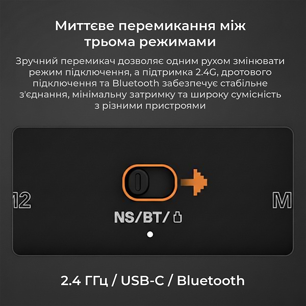 Фото - Геймпад Ajazz 2.4G/BT/USB (Switch/PC/iOS/Android) RGB Black (GP100S-B)