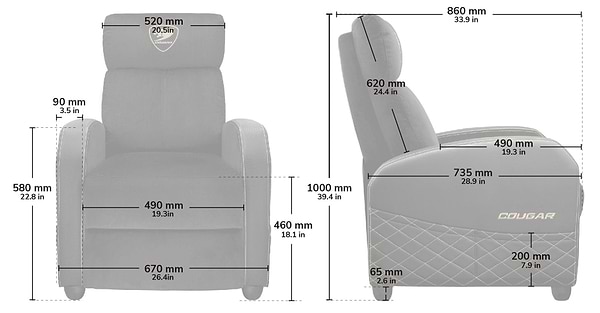 Фото - Кресло для геймеров Cougar RANGER ELITE JET GRAY