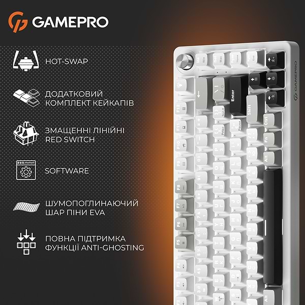 Фото - Клавиатура проводная игровая GamePro Genesis Silverlight  (MK126)
