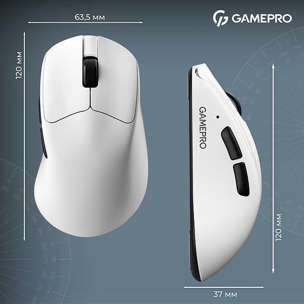 Фото - Миша бездротова ігрова GamePro Asgard Surt Wireless White (GM017W)