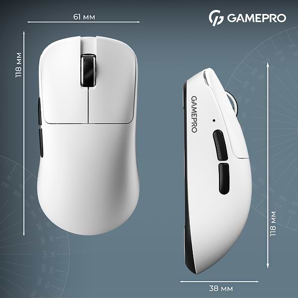 Фото - Мышь беспроводная игровая GamePro Asgard Odin 8K Wireless RGB White (GM035W)