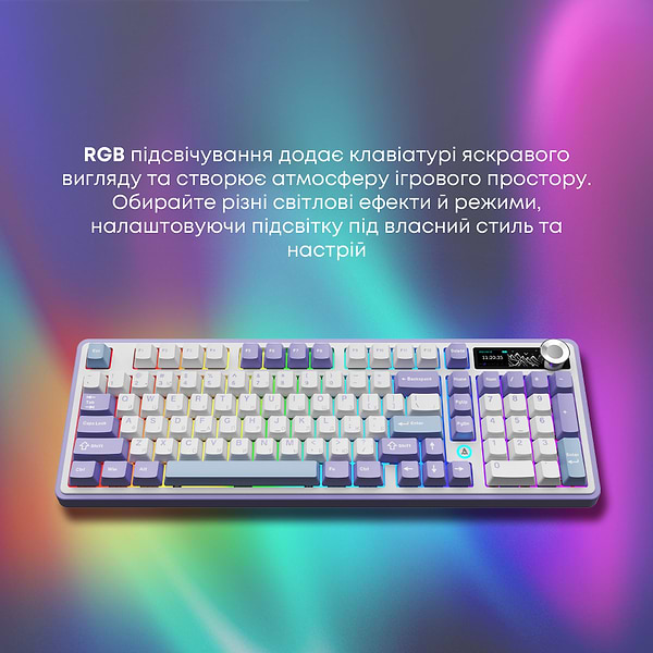 Фото - Клавиатура беспроводная игровая Ajazz AK980 V2 Gift Switch V2 Purple White Blue (AK980-V2-G-PWB)