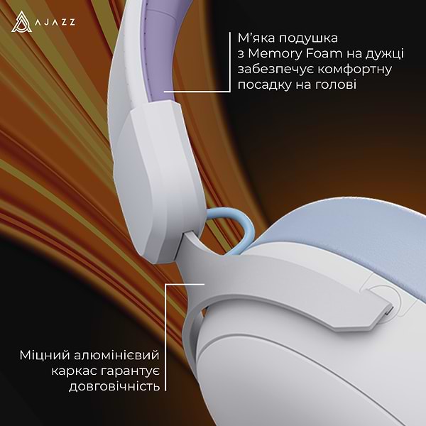Фото - Гарнітура бездротова ігрова Ajazz AHM08 MAX 3-Mode White (AHM08-MAX-PWB)
