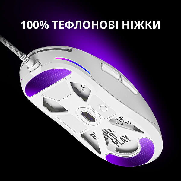 Фото - Миша дротова ігрова Lorgar MSA10 Ultralight Wired Gaming White (LRG-MSA10-WH)