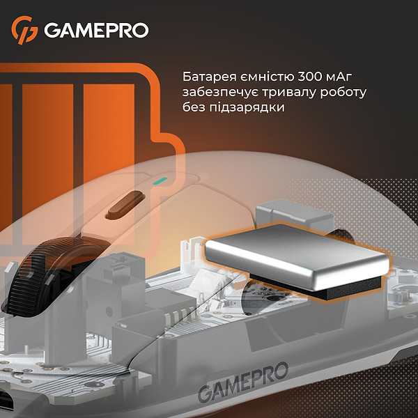 Фото - Мышь беспроводная игровая GamePro Genesis Airmaster Wireless/Bluetooth/USB PixArt PAW3311 Sensor White (GM167W)