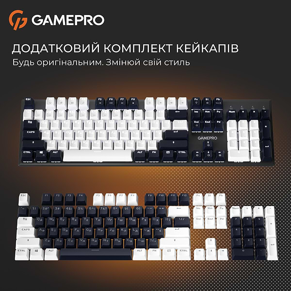 Фото - Клавіатура дротова ігрова GamePro Genesis Metallic Outemu Red Swithes USB Black (MK144B)