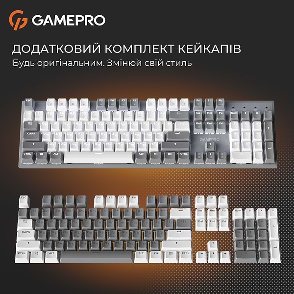 Фото - Клавіатура дротова ігрова GamePro Genesis Metallic Outemu Red Swithes USB Gray (MK144G)