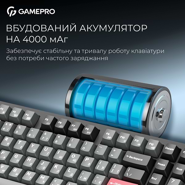 Фото - Клавиатура беспроводная игровая GamePro Asgard Drakkar Keychron Super Black (MK305BK)