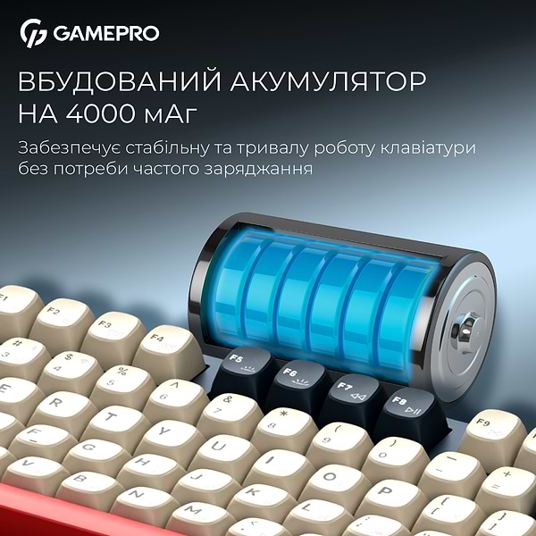 Фото - Клавіатура бездротова ігрова GamePro Asgard Ragnar Keychron Super Blue (MK285BL)