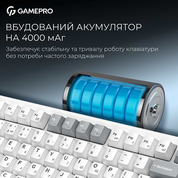 Фото - Клавиатура беспроводная игровая GamePro Asgard Yord Keychron Super White (MK266WH)