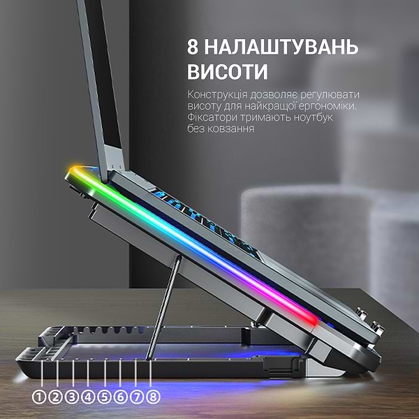 Фото - Підставка під ноутбук охолоджуюча GamePro CP670 Black