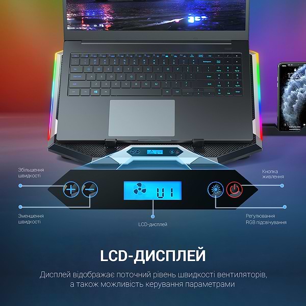 Фото - Подставка под ноутбук охлаждающая GamePro CP870 Black