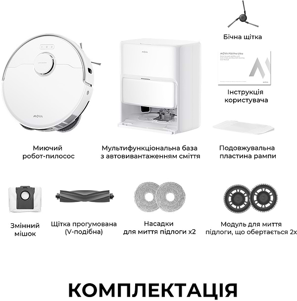 Фото - Робот-пилосос миючий Mova P50 ULTRA (RLP23SE)