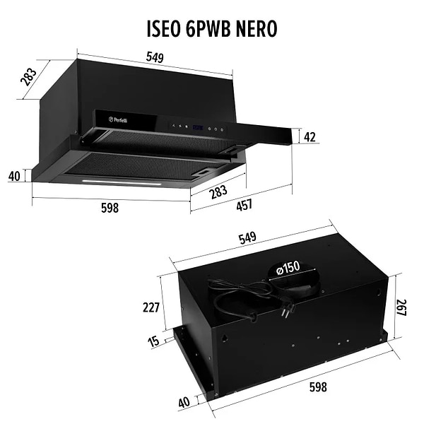 Фото - Вытяжка встраиваемая Perfelli ISEO 6PWB NERO