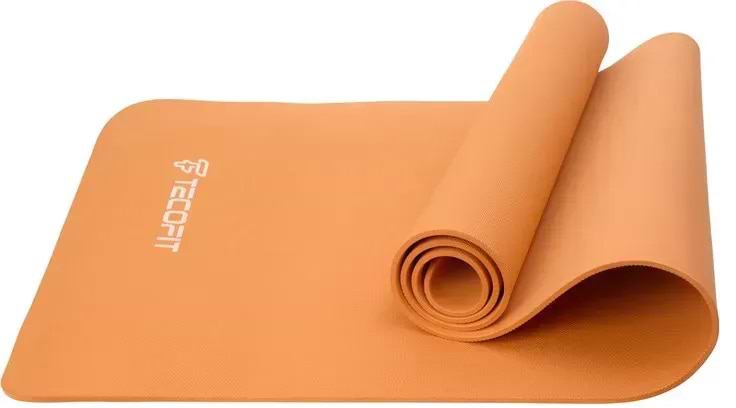 Килимок для йоги та фітнесу TECOFIT EVA Mat 173х61х6 мм Orange single color (TOP240214836/1) - Фото 1