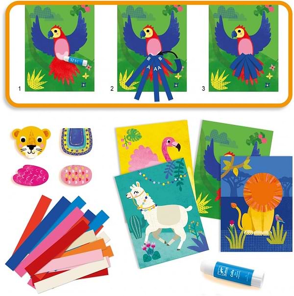 Фото - Набір для виготовлення аплікацій Djeco "Кудряві тварини" (DJ09868)