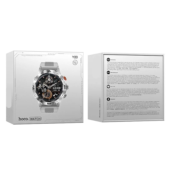 Фото - Смарт-часы HOCO Y20 Smart sports watch(call version) Silver (6942007619417)