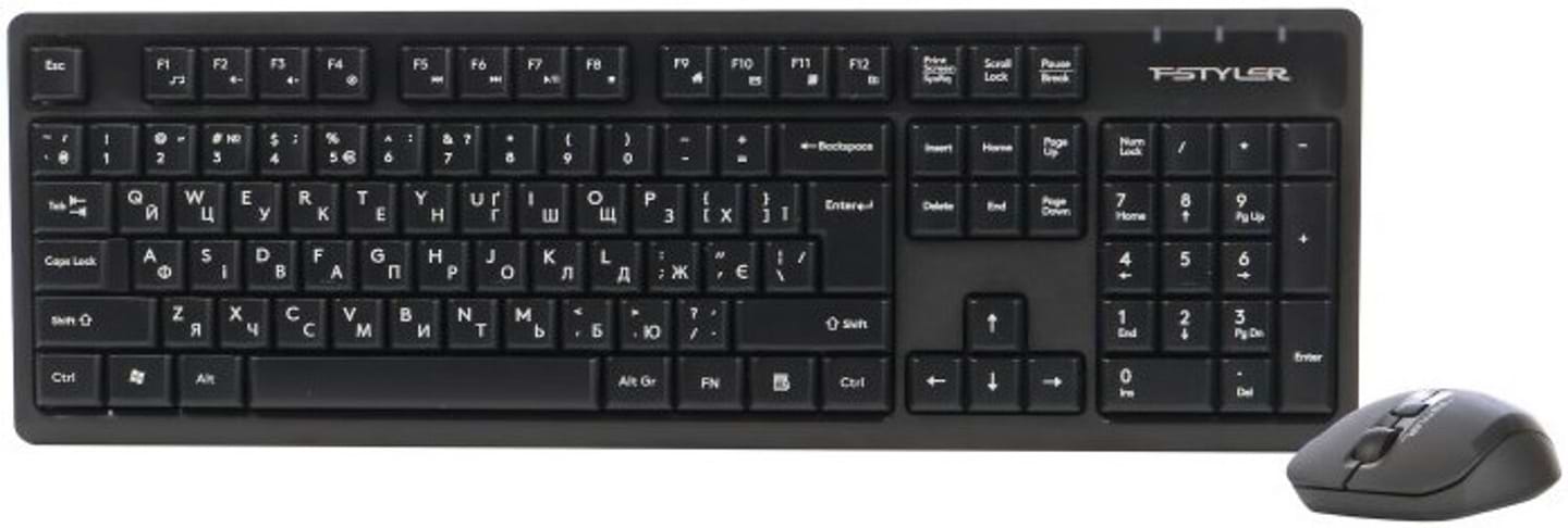 Клавіатура + миша бездротова A4tech FG1200S (Black) - Фото 1