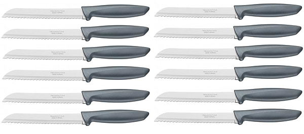 Фото - Набір ножів Tramontina Plenus Grey для хліба 178 мм 12 шт (23422/067)