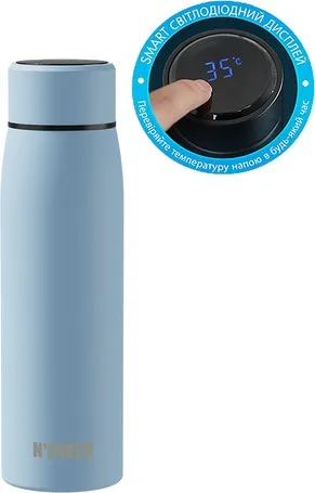 Термопляшка Noveen TB2217 Light Blue 380 мл