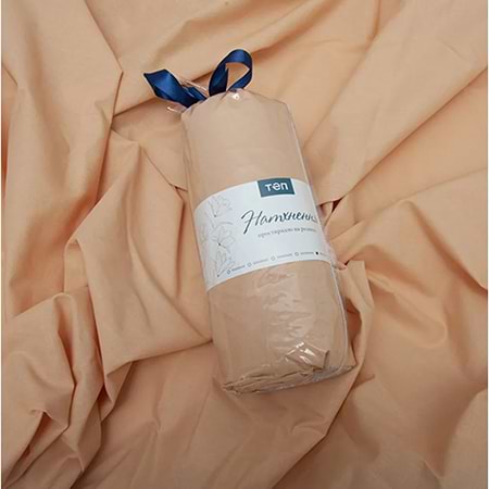 Простынь полуторная ТЕП ВДОХНОВЕНИЕ с резинкой 160х200 см Кремовый (2-04017_27362)