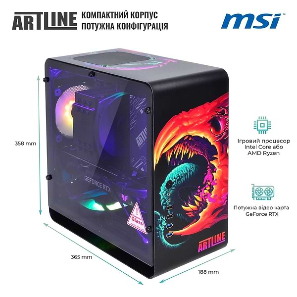 Фото - Системний блок Artline Overlord DRAGON (DRAGONv94CH)