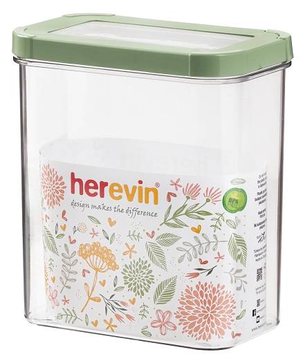 Фото - Ємність для сипучих Herevin Storage Canister-Green-Peach 1.8 л (161207-100)