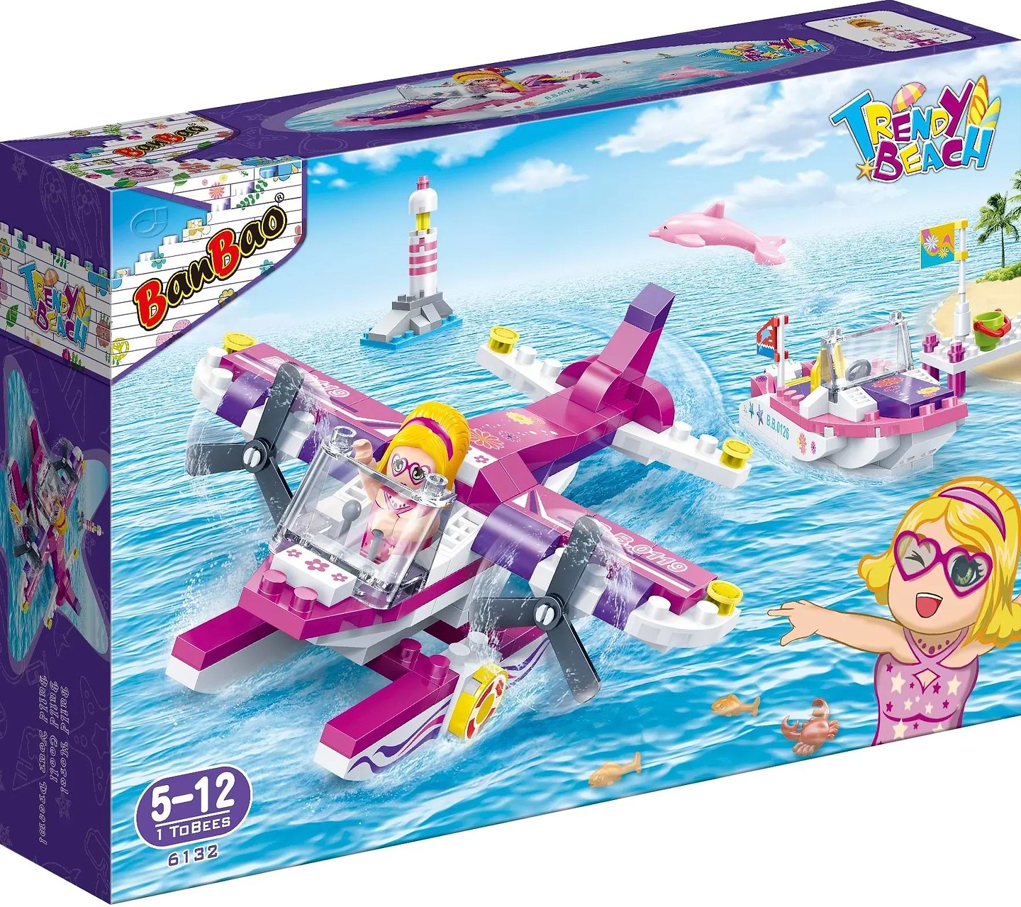 Пластиковий конструктор Banbao
 "Модний пляж" (172 Ел.) Літак і катер (6132)