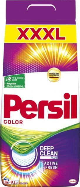 Фото - Уцінка - Пральний порошок Persil Колор авт. 8,1кг, 54 цикла #