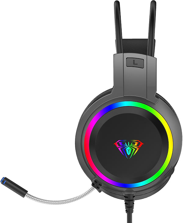 Фото - Гарнитура проводная игровая Aula S608 Wired Gaming Headset Black (6948391235509)